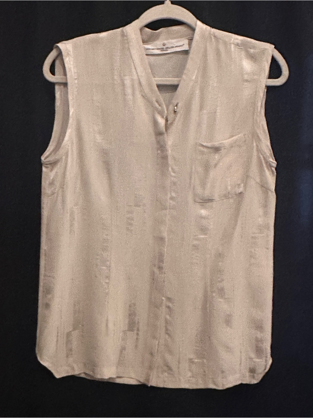 Golden Goose 100% Silk Sleeveless Top Champagne – NWT /made in Italy - Picture 12 of 13
